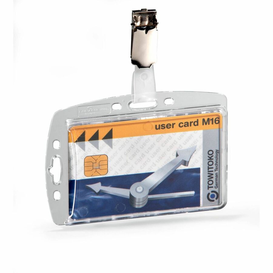 Support 2.13" x 3.35" Media - 2.1" Height x 3.3" Width - Acrylic - Transparent - 25 / Box