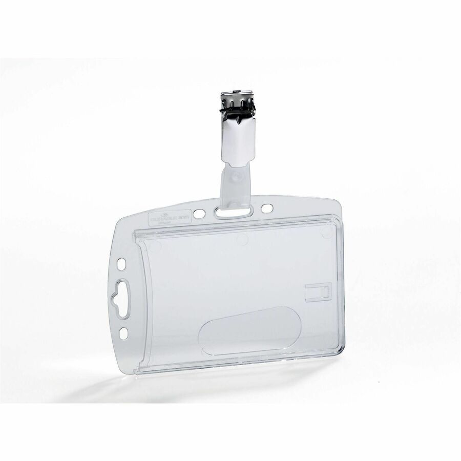 Support 2.13" x 3.35" Media - 2.1" Height x 3.3" Width - Acrylic - Transparent - 25 / Box
