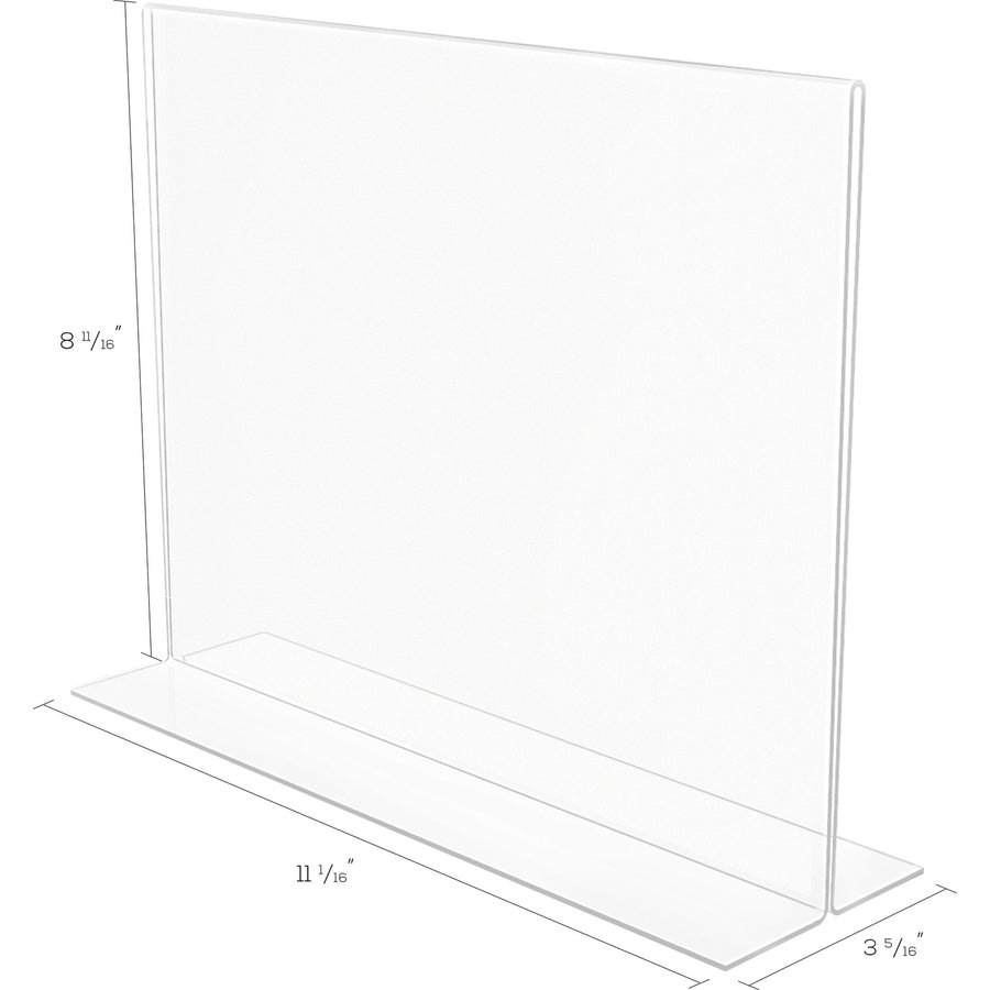 Landscape - 8.7" Height x 11.1" Width x 3.3" Depth - Acrylic - Clear - Anti-glare, Scratch Resistant, Durable, Double-sided, Heavy Duty - 1 Each