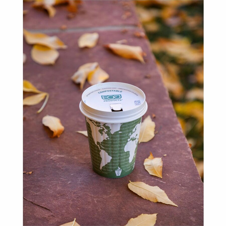 12 fl oz - Green - Hot Drink - 600 / Carton