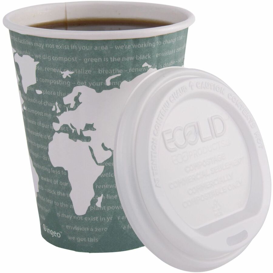 12 fl oz - Green - Hot Drink - 600 / Carton