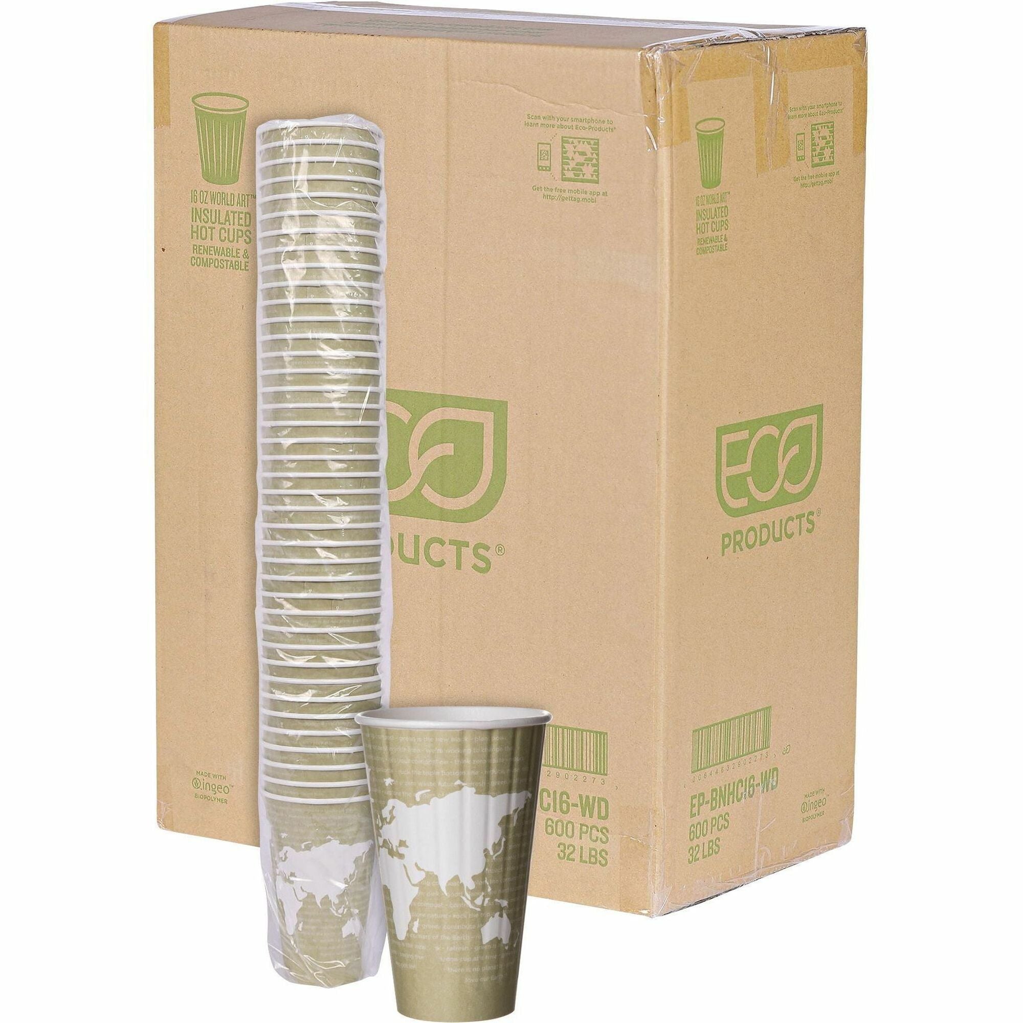 16 fl oz - Tan - Hot Drink - 600 / Carton