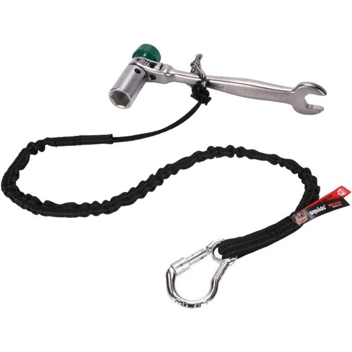 Adjustable - 10 lb Load Capacity - Standard - Carabiner Attachment - 42.1" Length - Black - Nylon Webbing, Aluminum - 6 / Carton