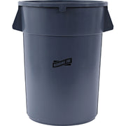 Genuine Joe 44-Gallon Heavy-Duty Trash Container, Gray, 24" H x 31.5" W x 24" D, 1 Each