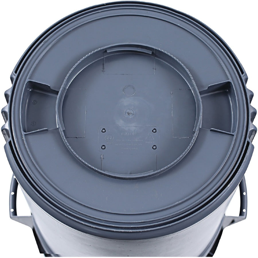 Genuine Joe 44-Gallon Heavy-Duty Trash Container, Gray, 24" H x 31.5" W x 24" D, 1 Each