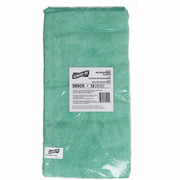 Genuine Joe General Purpose Microfiber Cloth, 16" x 16", Chemical Resistant, Oil-free, Lint-free, Green, 12 per Bag