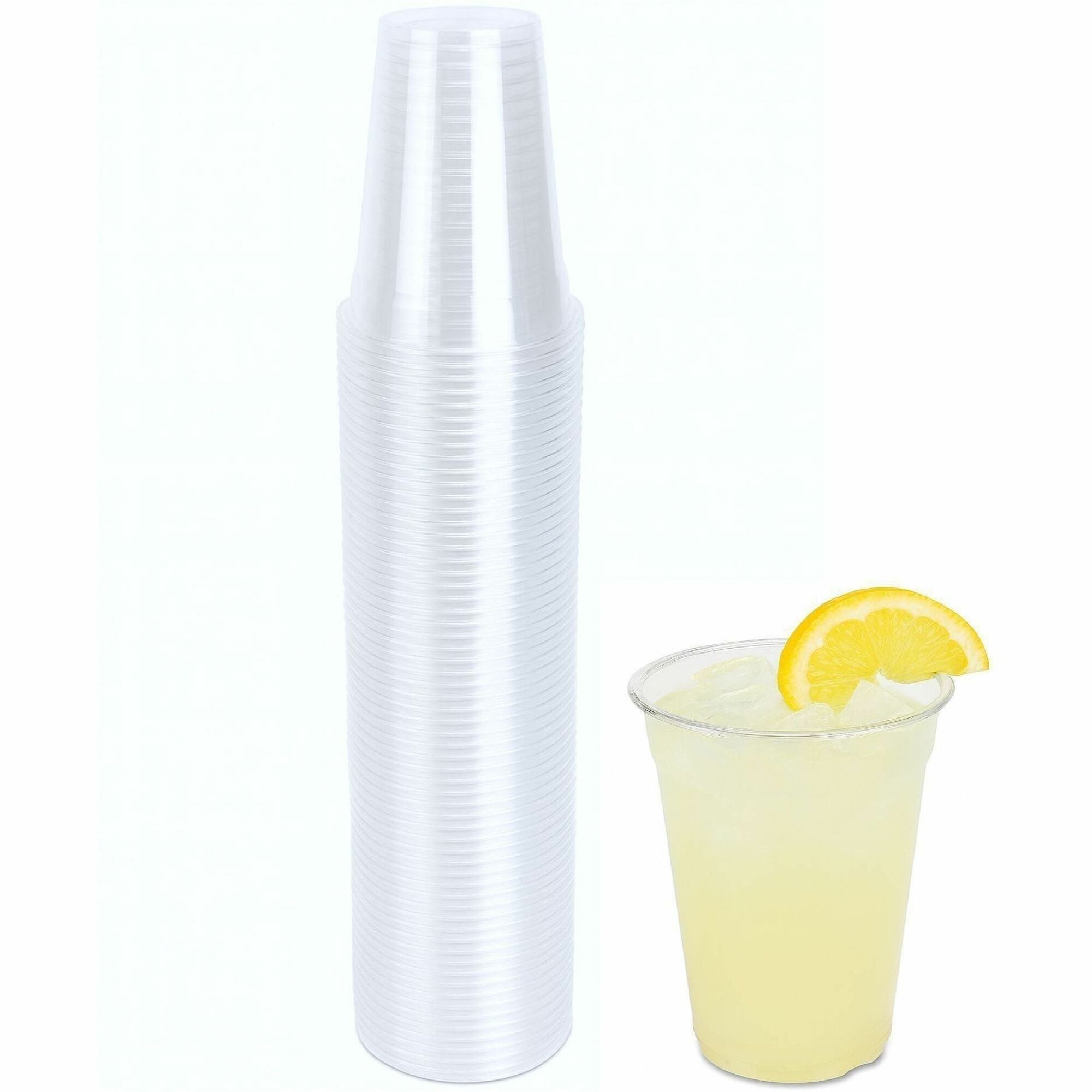 Genuine Joe 9 oz Clear Plastic Cups, 50 Pack
