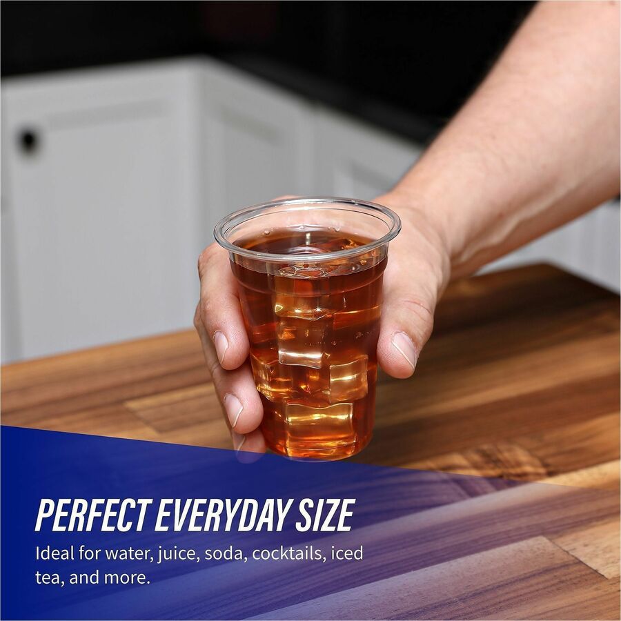 Genuine Joe 9 oz Clear Plastic Cups, 50 Pack
