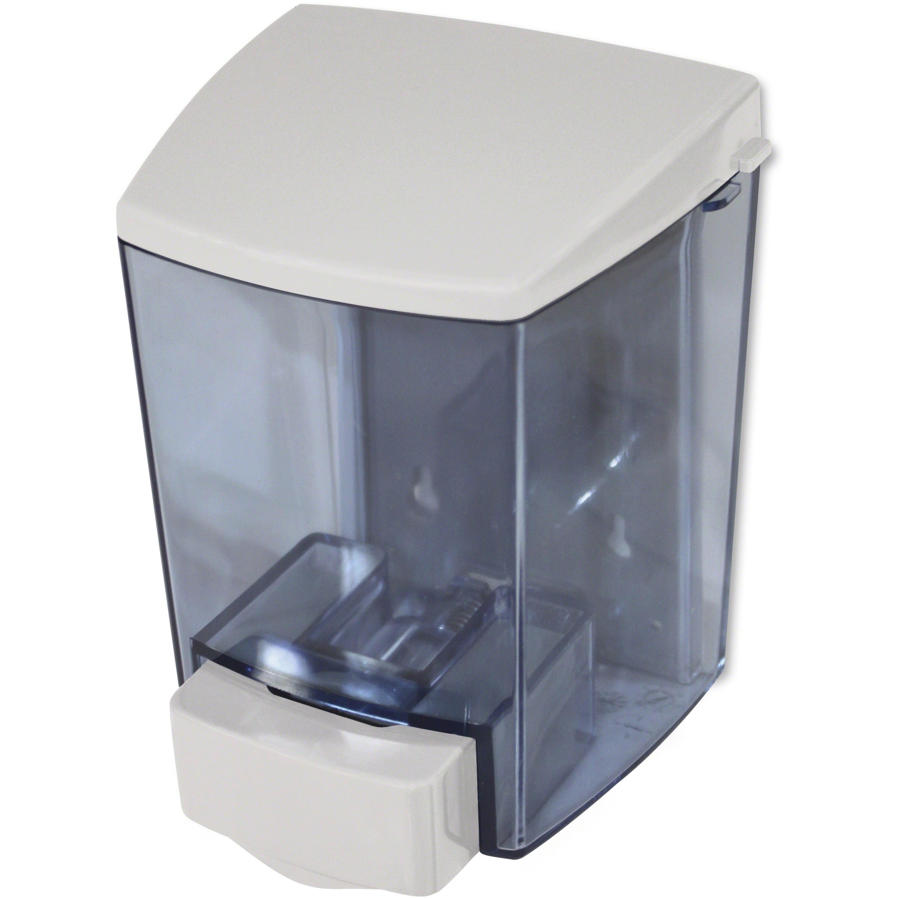 Encore Soap Dispenser, Manual, 30 fl oz Capacity, Clear/White, 1 Each