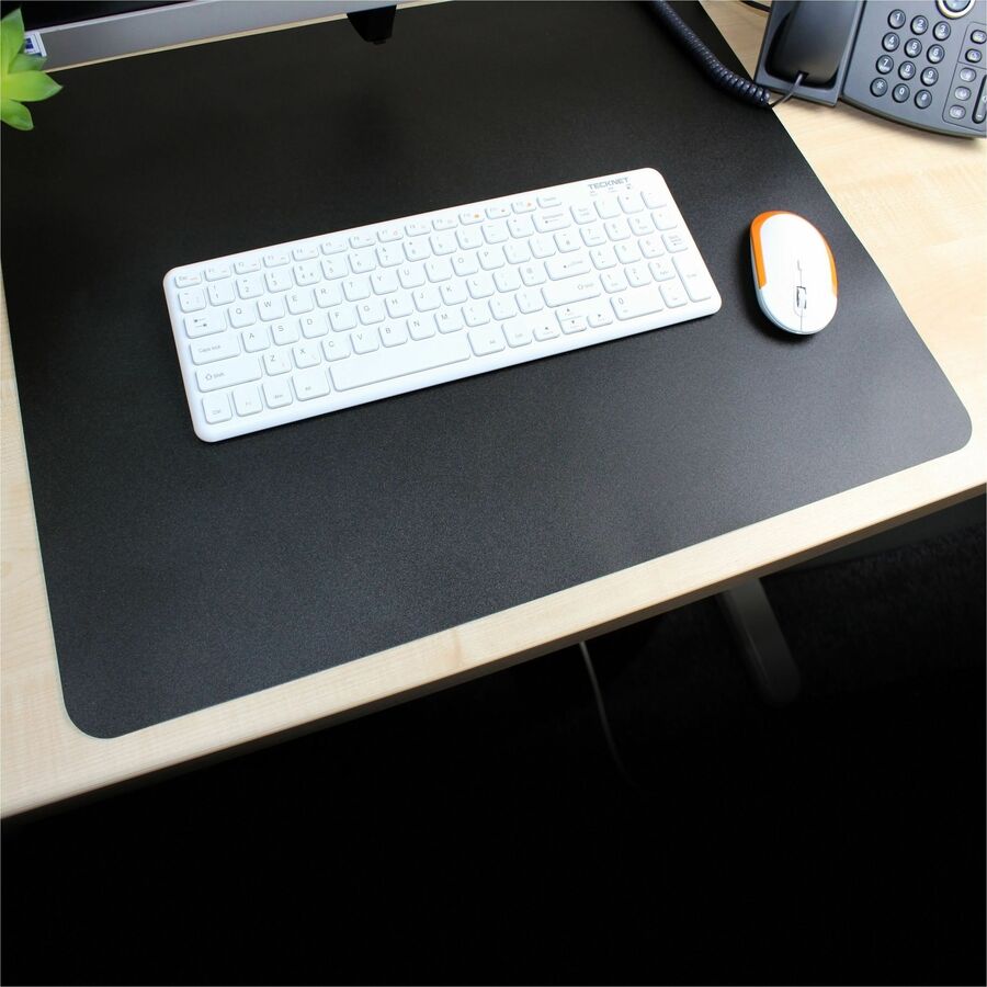 Lorell Desk Pad, Rectangular, 36" x 20", Black, 1 Each
