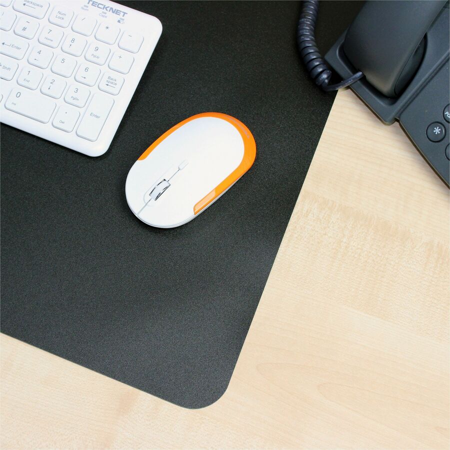 Lorell Desk Pad, Rectangular, 24" x 19", Black, 1 Each