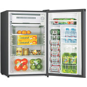 Lorell Compact Refrigerator, 3.20 ft³, Manual Defrost, Reversible Door, Black, Steel/Fiberglass/Plastic, 1 Each