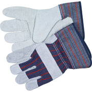 MCR Safety Leather Palm Economy Safety Gloves, X-Large, Blue, 2 Pairs
