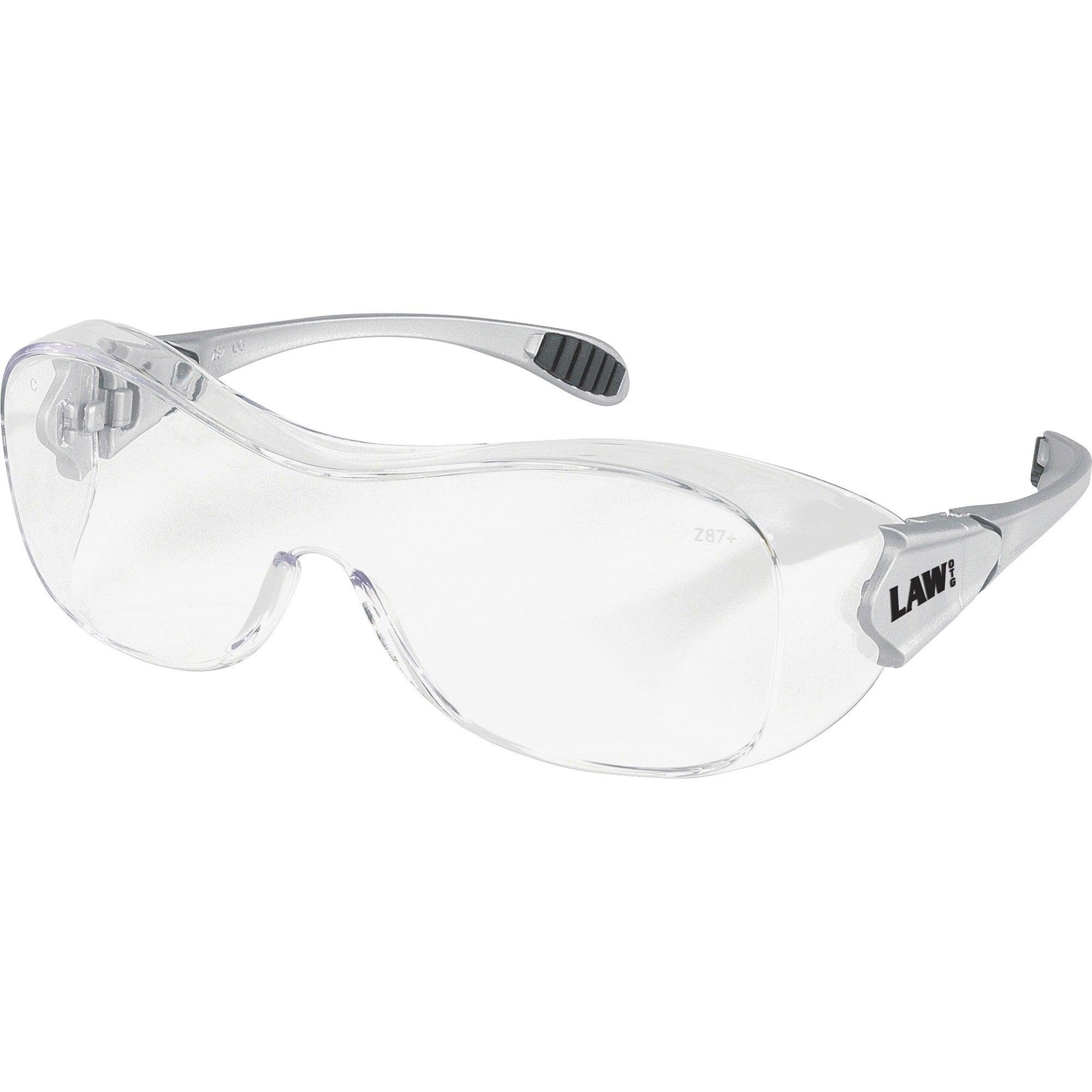 Ultraviolet Protection - Clear Lens - Steel Frame - Anti-fog, Non-slip, Scratch Resistant, Durable, Ratcheting Temple Design - 1 Each