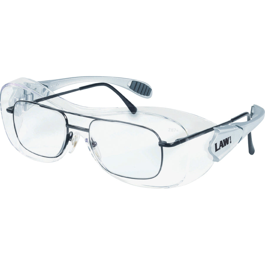 Ultraviolet Protection - Clear Lens - Steel Frame - Anti-fog, Non-slip, Scratch Resistant, Durable, Ratcheting Temple Design - 1 Each