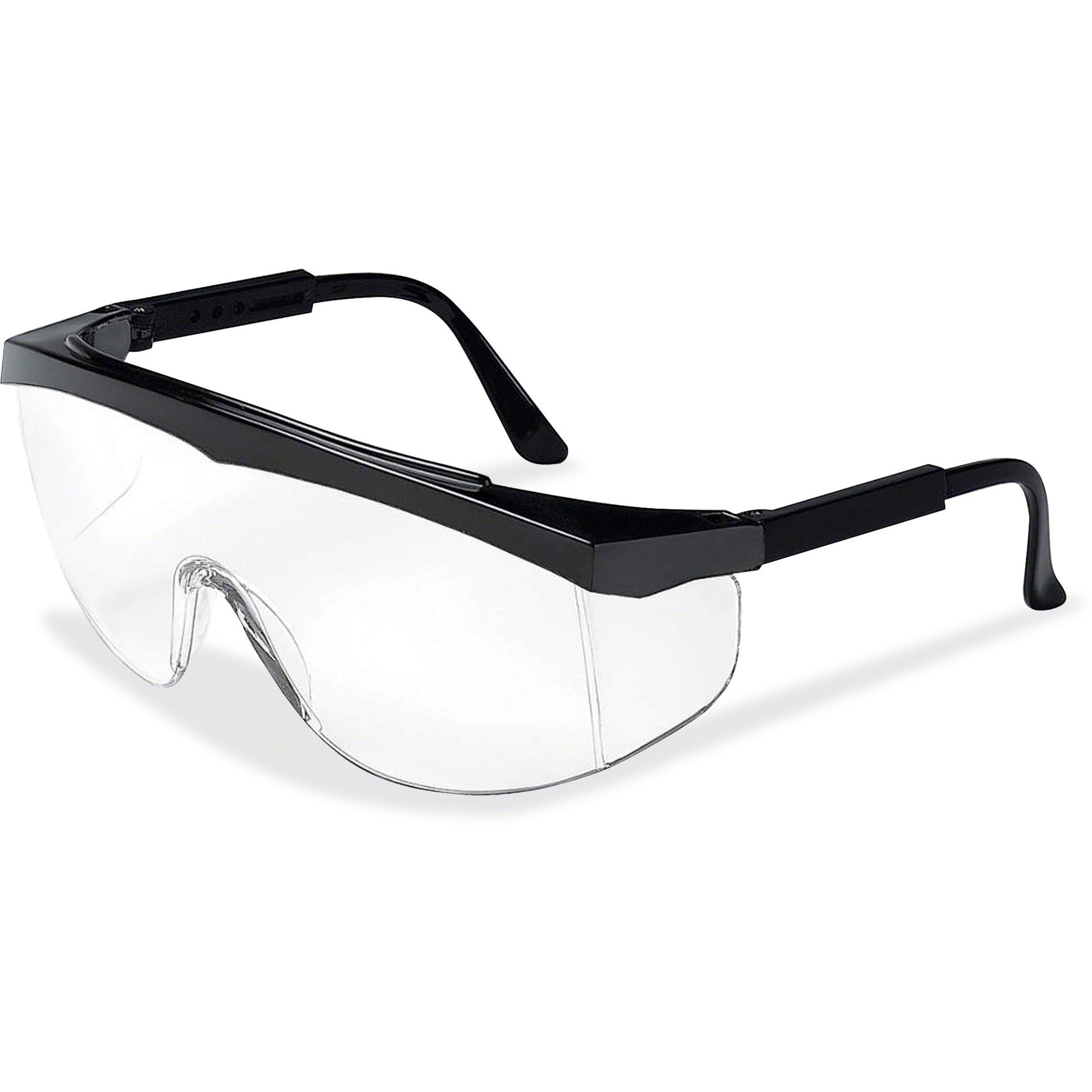 Ultraviolet Protection - Clear Lens - Black Frame - Adjustable Temple, Comfortable, Lightweight, Scratch Resistant - 1 Each