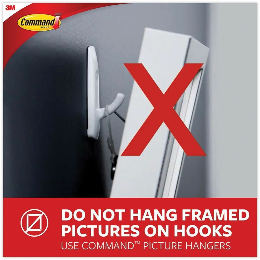 Command Hook Trial Pack, Medium, White, 2 lb Capacity, 50 Hooks per Carton