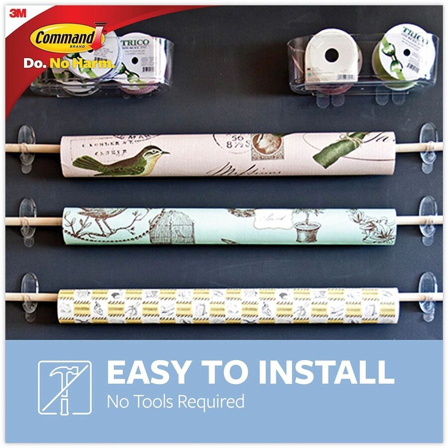 Command Hook Trial Pack, Medium, White, 2 lb Capacity, 50 Hooks per Carton
