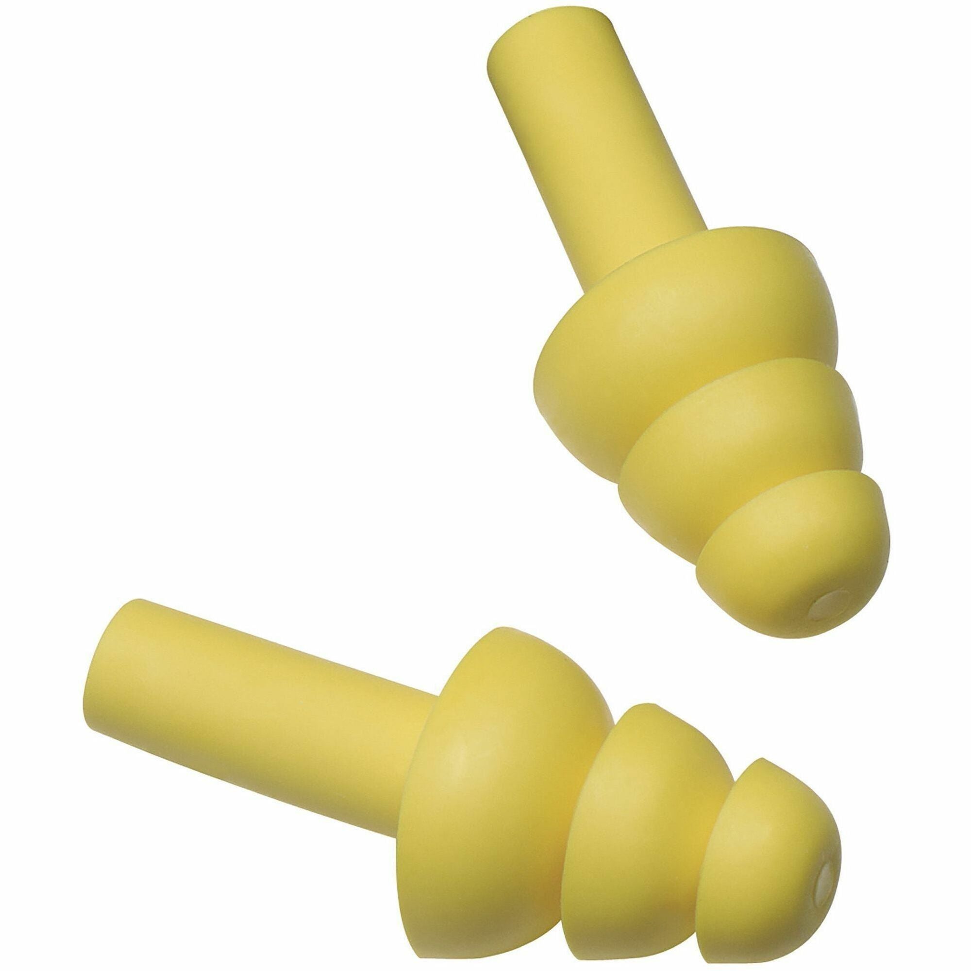 3M E-A-R UltraFit Earplugs with Case, Uncorded, Triple Flange, Washable, Reusable, Yellow, 100 Box