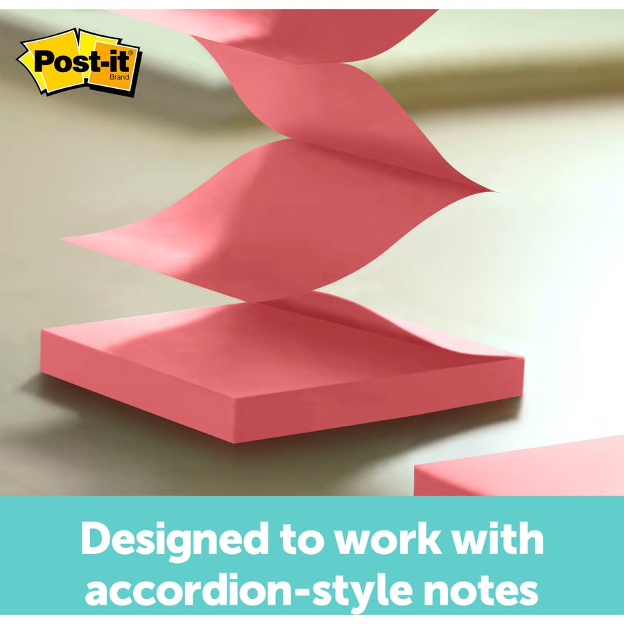 Post-it Note Dispenser, Clear/Translucent, Holds 100 Notes, Includes 1 Dispenser and 1 Pad (3" x 3")