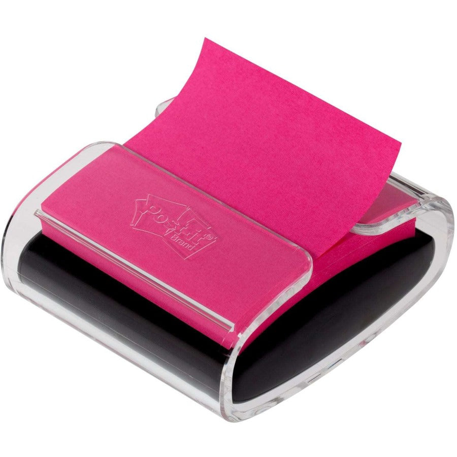 Post-it Note Dispenser, Clear/Translucent, Holds 100 Notes, Includes 1 Dispenser and 1 Pad (3" x 3")