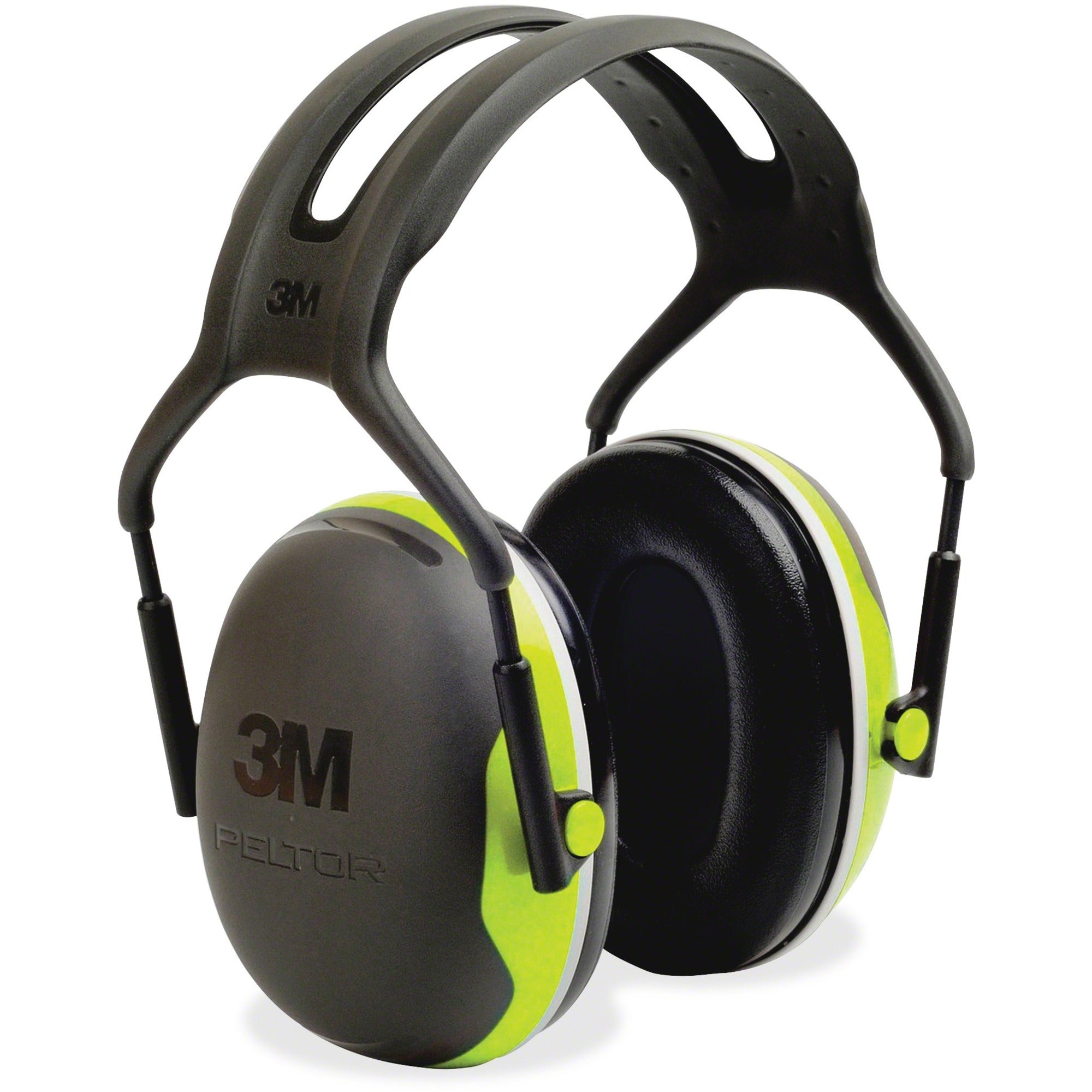 Noise, Noise Reduction Rating Protection - Steel, Steel - Black, Green - Lightweight, Comfortable, Cushioned, Adjustable Headband, Durable - 1 Each