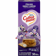 Coffee mate Italian Sweet Creme Nondairy Liquid Creamer Singles, 0.38 fl oz (11 mL), 50 Count Box