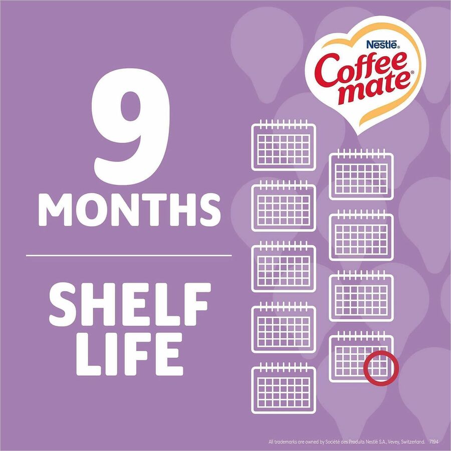 Coffee mate Italian Sweet Creme Nondairy Liquid Creamer Singles, 0.38 fl oz (11 mL), 50 Count Box