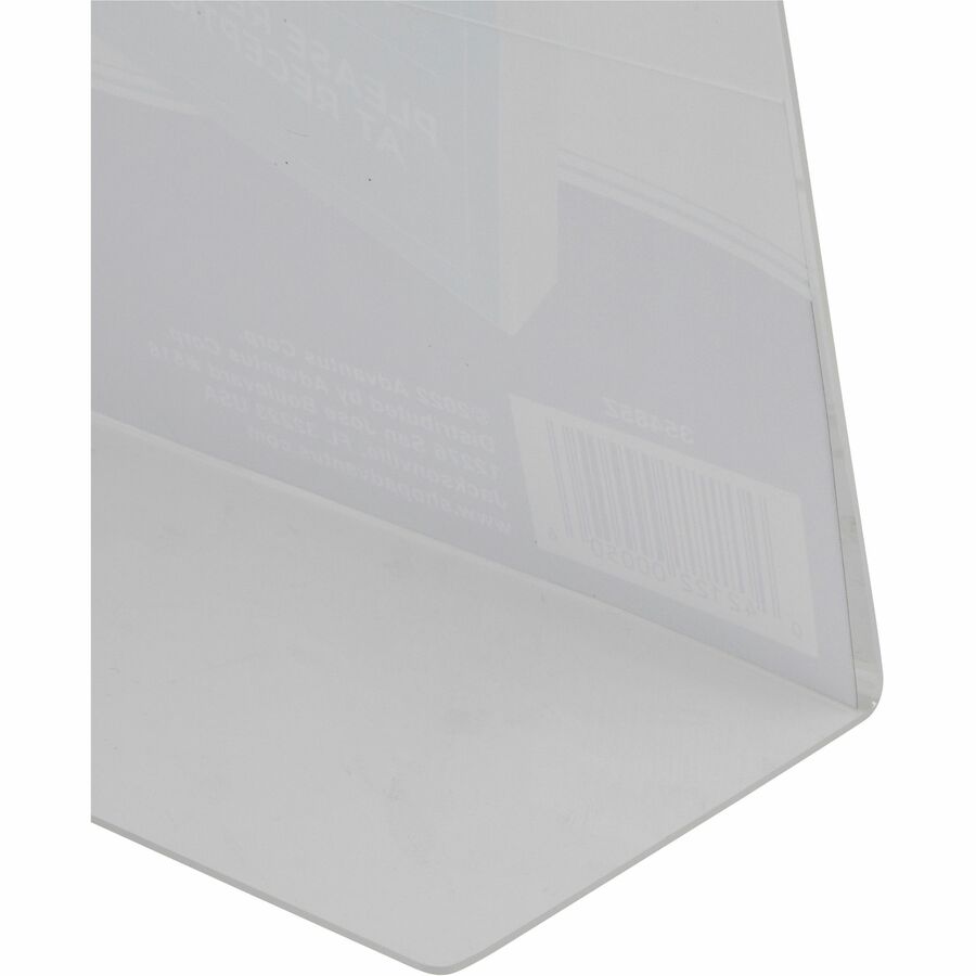8.5" Width x 11" Height - Rectangular Shape - Self-standing - Photo, Award, Certificate - Acrylic - 1 Each