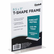 8.5" Width x 11" Height - Rectangular Shape - Double Sided - Self-standing - Photo, Signage, Notice - Plastic - 1 Each