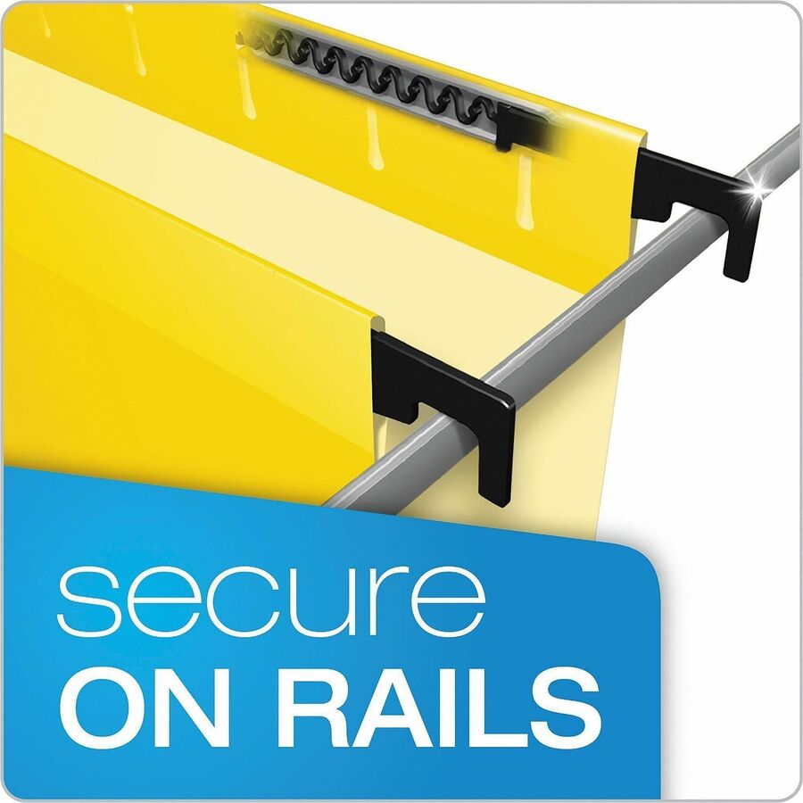 8 1/2" x 14" - 3/4" Expansion - Yellow - Built-in Tension Spring, Reinforced Top, Sturdy, Durable, Acid-free, Reinforced Bottom - 20 / Box