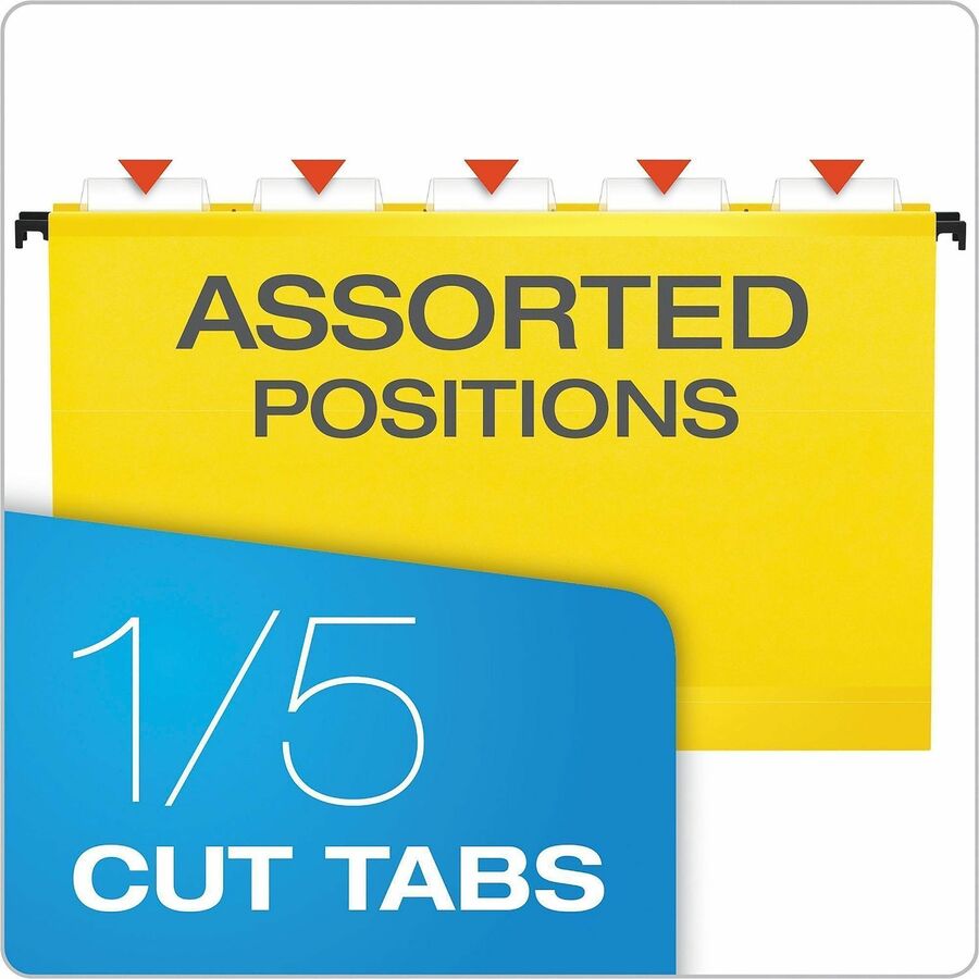 8 1/2" x 14" - 3/4" Expansion - Yellow - Built-in Tension Spring, Reinforced Top, Sturdy, Durable, Acid-free, Reinforced Bottom - 20 / Box