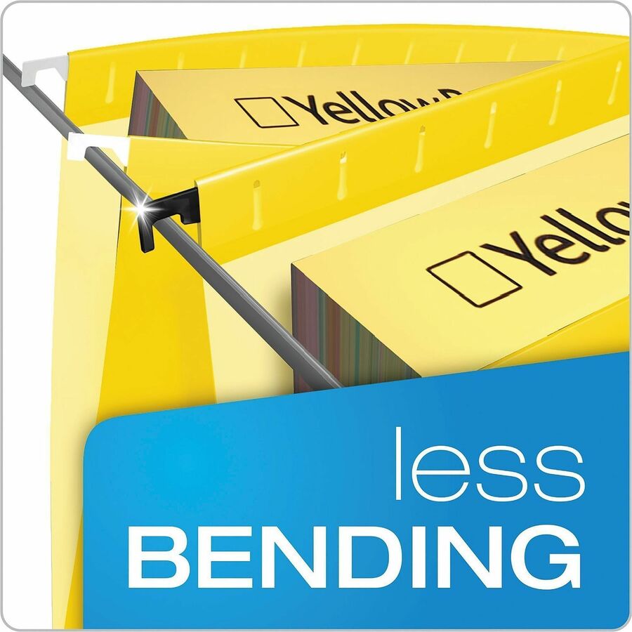 8 1/2" x 14" - 3/4" Expansion - Yellow - Built-in Tension Spring, Reinforced Top, Sturdy, Durable, Acid-free, Reinforced Bottom - 20 / Box