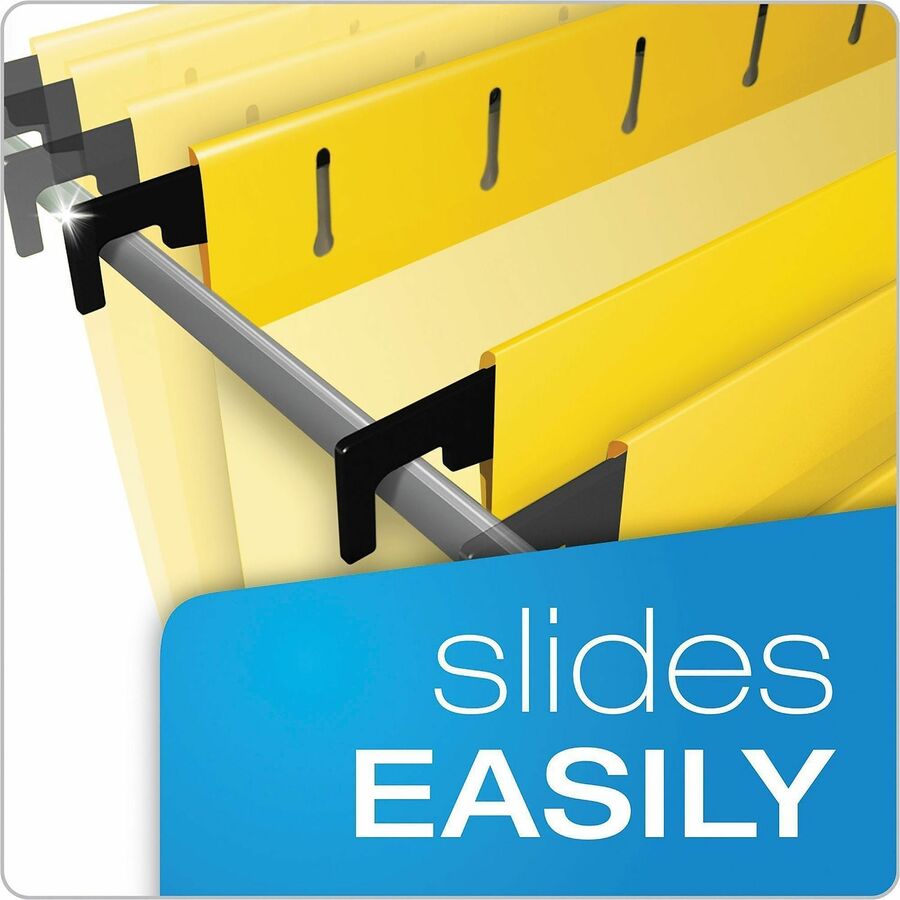 8 1/2" x 14" - 3/4" Expansion - Yellow - Built-in Tension Spring, Reinforced Top, Sturdy, Durable, Acid-free, Reinforced Bottom - 20 / Box