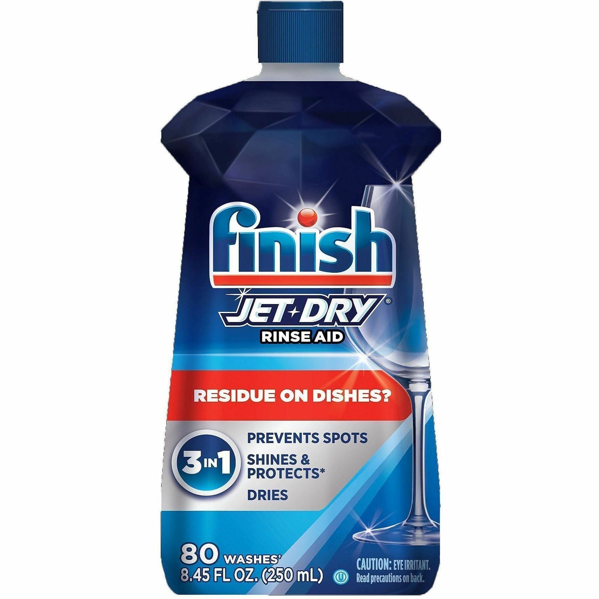 Finish Jet-Dry Rinse Aid, 8.45 oz, Blue Bottle, 1 Each