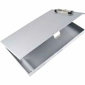 1" Clip Capacity - Side Opening - 12" Sheet Size - Aluminum - Silver - 1 Each