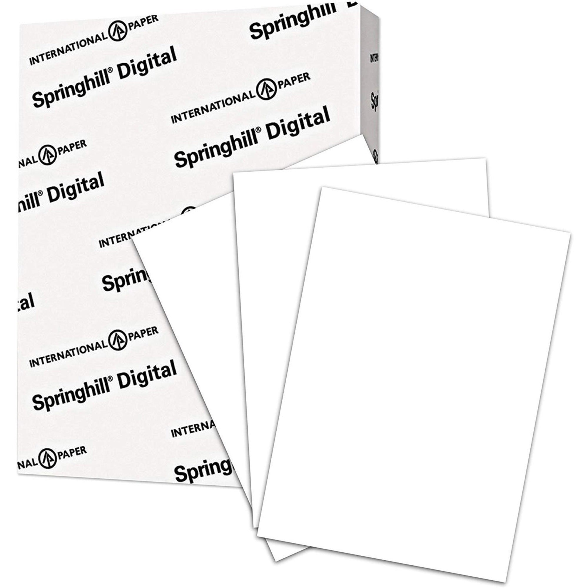 Springhill Multipurpose Cardstock, White, 8.5" x 11", 90 lb, 92 Brightness, Smooth, Acid-Free, 1 Pack