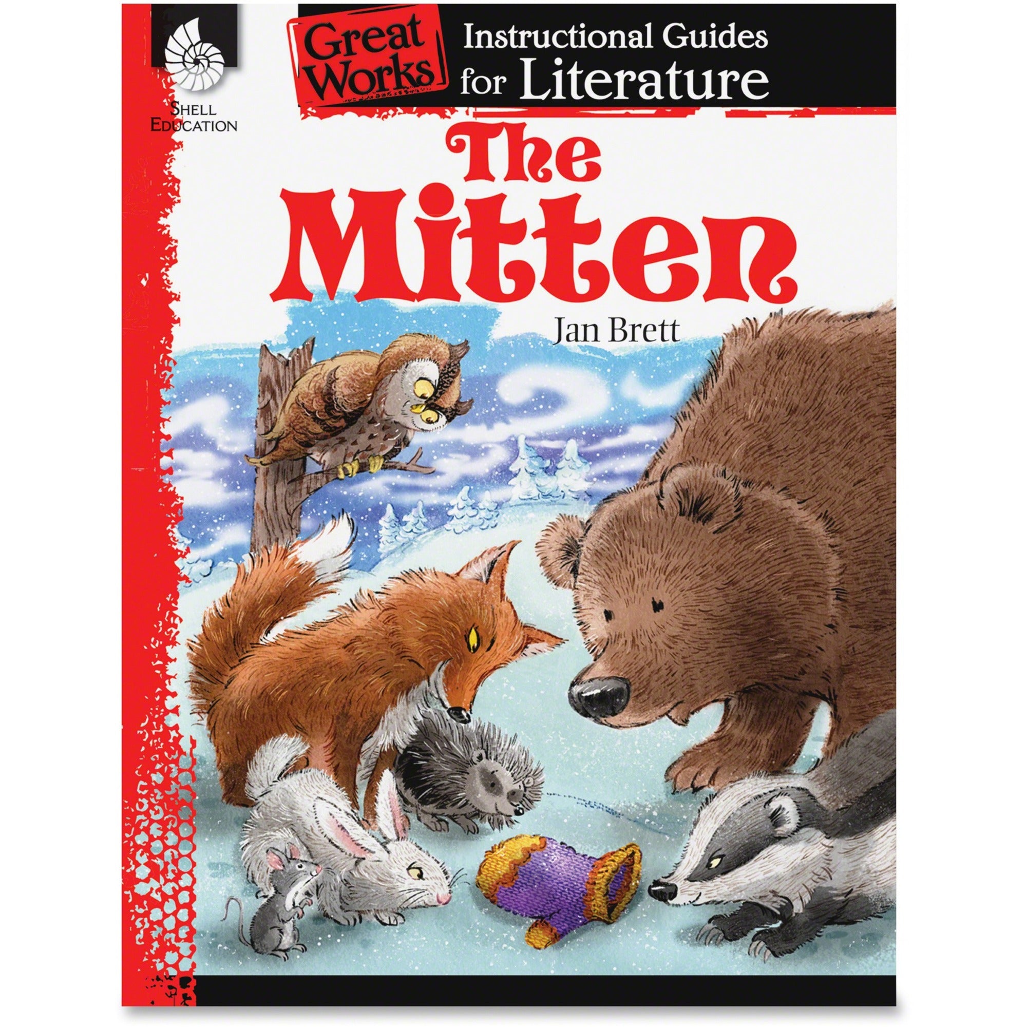 Shell Education Education The Mitten Instructional Guide Printed Book by Jan Brett