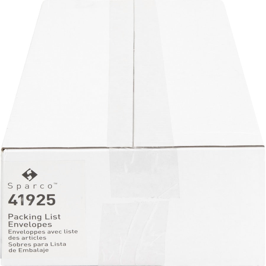 Packing List - 7" Width x 5 1/2" Length - 70 g/m² - Self-adhesive Seal - White - Paper, Low Density Polyethylene (LDPE) - 1000 / Box