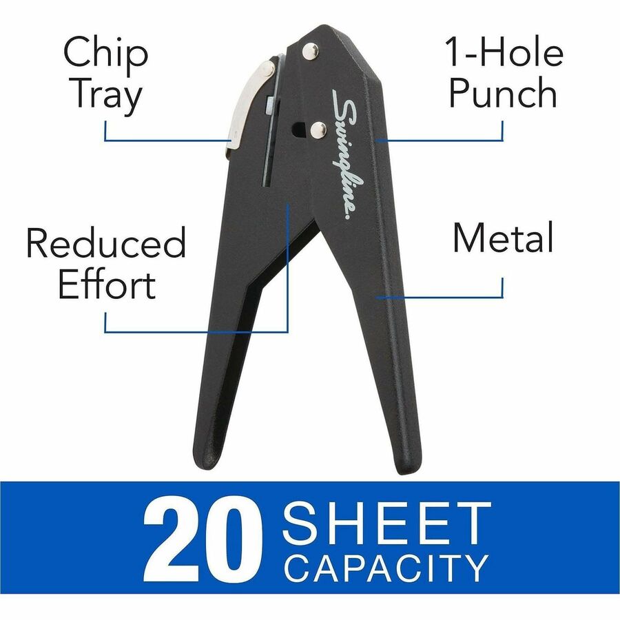 1 Punch Head(s) - 20 Sheet - 9/32" Punch Size - Black