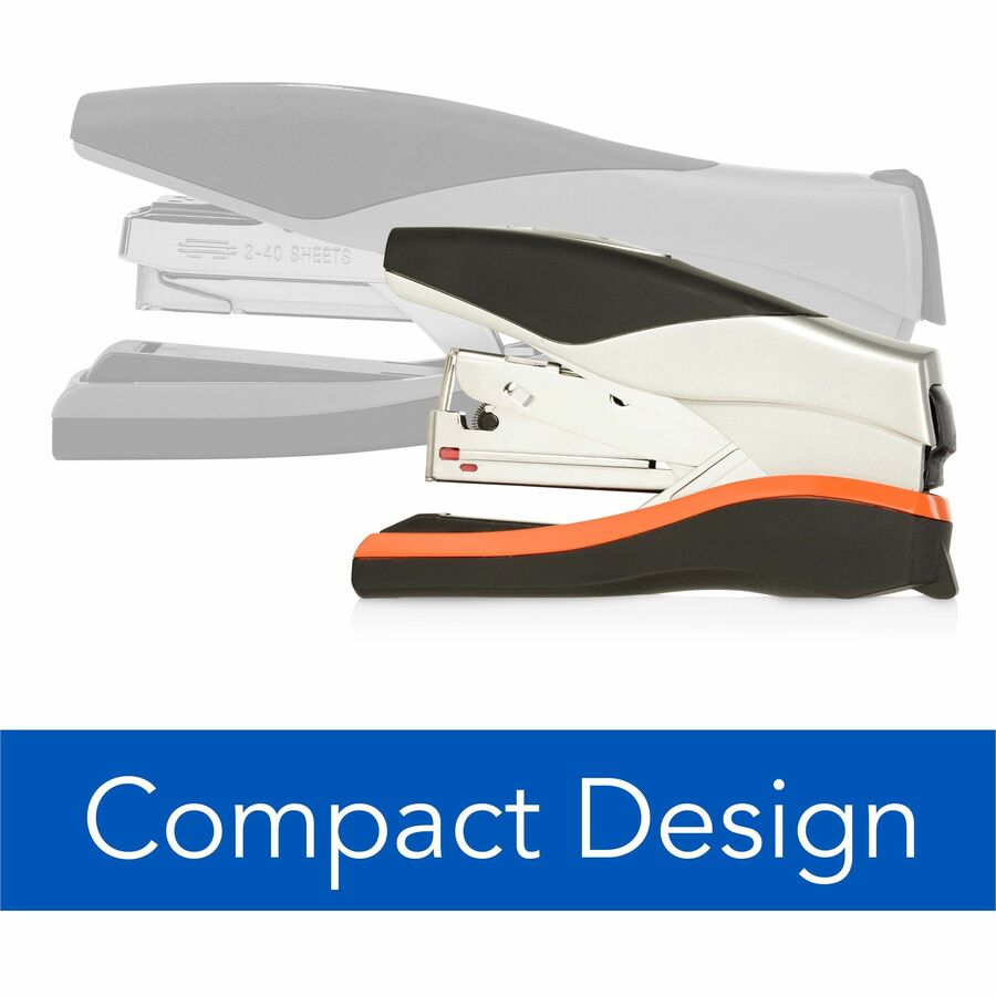Staples Upto 40 Sheet of 20lb Paper - Holds Upto 105 Staple - Staple Size: 0.25" - Top Loading - Black, Silver - Metal - 1 Each