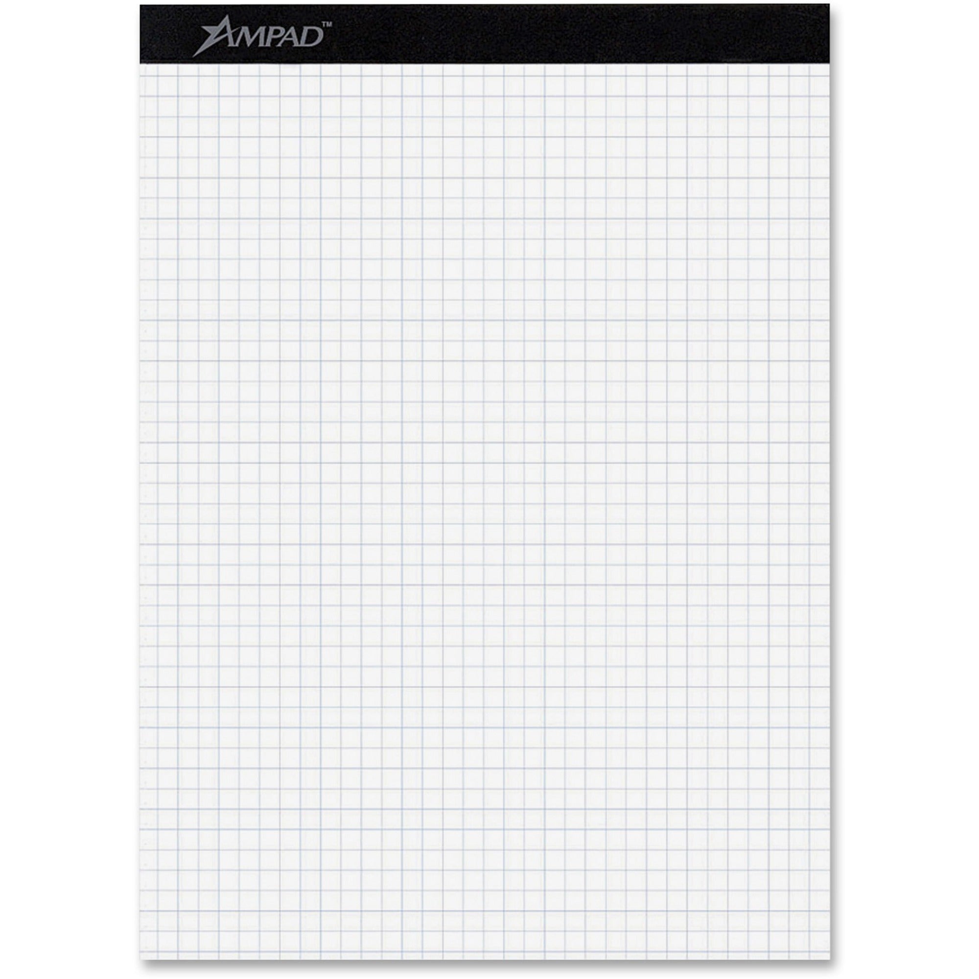 100 Sheets - Both Side Ruling Surface - 15 lb Basis Weight - 8 1/2" x 11 3/4" Sheet Size - 0.41" Height x 8.5" Width x 11.8" Length - White Paper - Dual Sided, Micro Perforated, Easy Tear, Chipboard Backing, Rigid, Stiff-back - 1 Pad