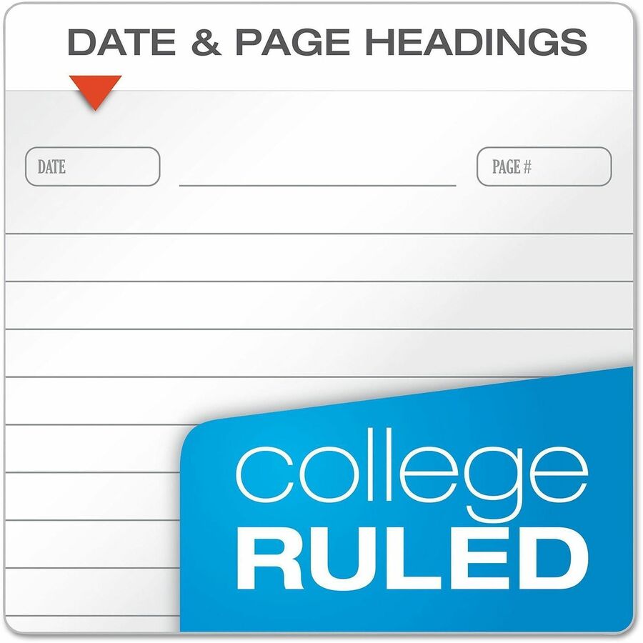 100 Sheets - Wire Bound - 0.28" Ruled - 20 lb Basis Weight - 5" x 7" Sheet Size - White Paper - Classic Green Kraft Cover - Micro Perforated, Rigid, Chipboard Backing, Pocket, Easy Tear, Unpunched - 1 Each