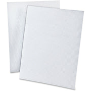 50 Sheets - Both Side Ruling Surface - 20 lb Basis Weight - Letter - 8 1/2" x 11" Sheet Size - 0.25" Height x 8.5" Width x 11" Length - White Paper - Dual Sided, Smudge Resistant, Rigid, Chipboard Backing - 1 Each