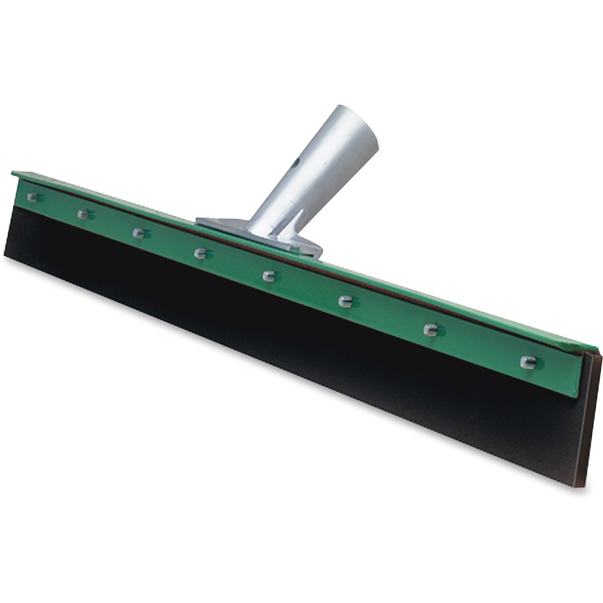Unger AquaDozer Straight 24" Floor Squeegee, 23.62" EPDM Rubber Blade, Heavy Duty, Durable, Green/Black, 1 Each