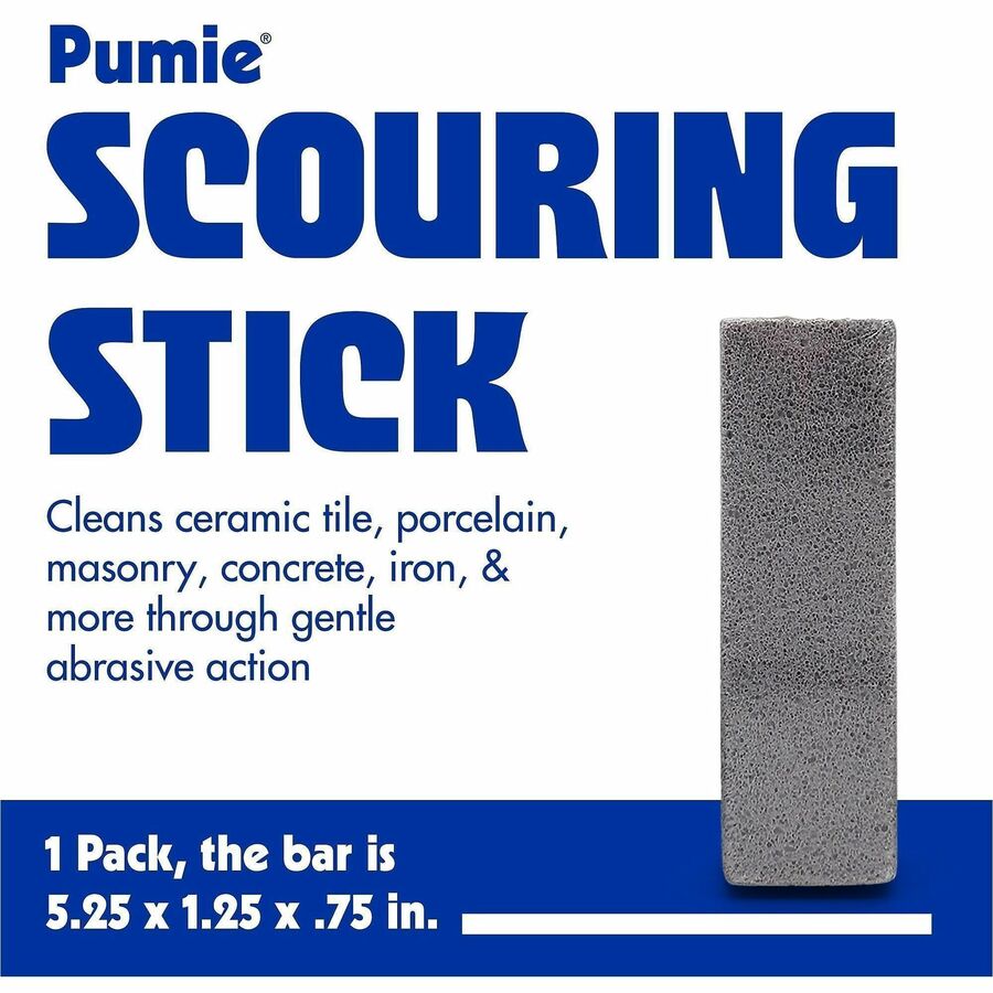 U.S. Pumice Co. Heavy Duty Pumie Scouring Stick, Gray, 12 Pack