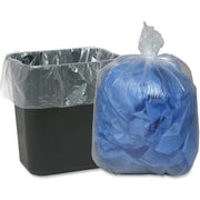 Small Size - 10 gal Capacity - 24" Length x 24" Width x 0.60 mil (15 Micron) Thickness - Low Density - Translucent, Clear - Can - 500 / Carton