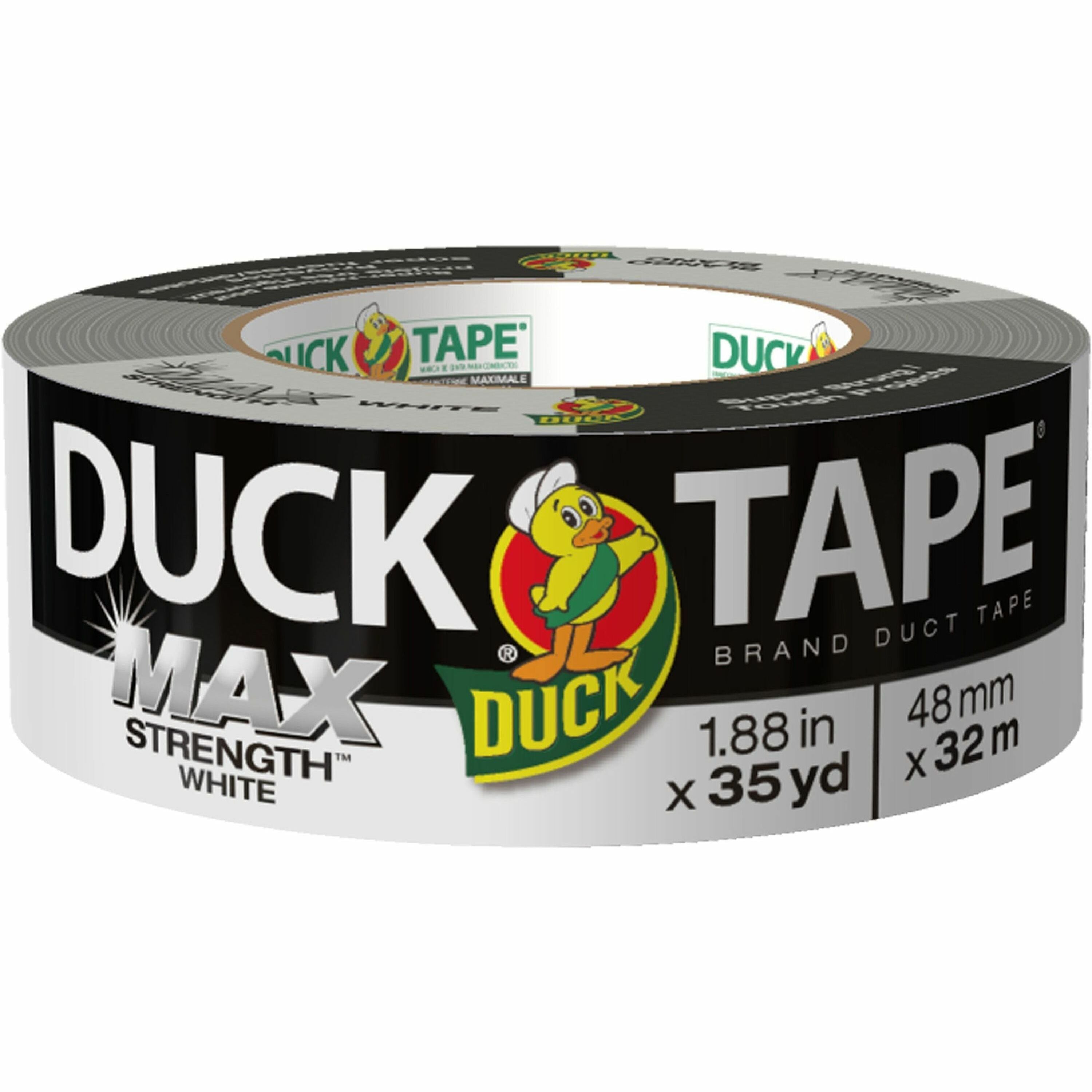 35 yd Length x 1.88" Width - White - Natural Rubber - Polyethylene Backing - For Indoor, Outdoor - 1 Roll
