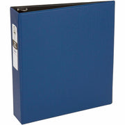 Avery Economy Binder, 2" Capacity, 3 Round Rings, Letter Size, 375 Sheet Capacity, 2 Internal Pockets, Blue, Vinyl, Recycled, 1 Each