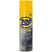 Zep Stainless Steel Polish, Spray, 14 fl oz, Chrome/Black, 1 Each